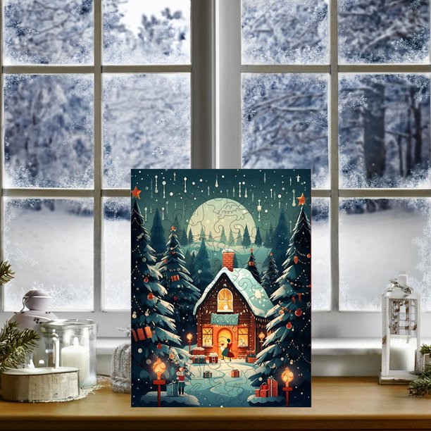 Rompecabezas de madera navideño popular con forma de pájaro, anicorpóreo, con forma de mal, juguete de madera para adultos, rompecabezas plano, rompecabezas rectangular, rompecabezas esencial par