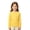 55#Yellow, variant on Kids' Long Sleeve T-Shirt Solid Base Layer Tee Casual Clothing Layering Campus Basic Shirt