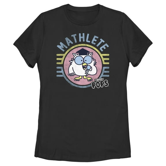 Women's Tootsie Pop Mr. Owl Mathlete Graphic Tee Black Medium