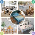 thumbnail image 5 of Blue Gold Wave Marble Pattern Rectangle Tablecloth 60"x120",Waterproof Polyester Rectangle Table Cloth, Wipeable Spillproof Polyester Tablecloth for Dining, Camping, Indoor and Outdoor, 5 of 6