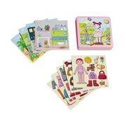 HABA Dress-up Doll Lilli Magnetic Game Box - 54 Magnet Pieces and 4 Backgrounds in Metal Tin