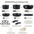 thumbnail image 2 of Juego de utensilios de cocina JEETEE para ollas y sartenes antiadherentes, 25 piezas con asa, 2 of 9