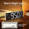 thumbnail image 4 of Reloj Despertador Digital JALL 10.5'' con LED RGB 8 en 1 Blanco, 4 of 9