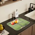 thumbnail image 5 of Yayeee Dish Drying Mat for Kitchen Counter 18" x 24" Microfiber Super Absorbent Coffee Decorative Pad, Red Martini, 5 of 9
