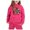 Hot Pink, variant on Girls Winter Clothing Set 12-14 - Girls Long Sleeve Hoodie Top Print Pant Set Kids Holiday Outfit Bundle (Khaki,8-9 Years)