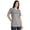 Heather Light Gray, variant on Inkmeso Social Distance Queen Graphic Tshirt Short Sleeve Women Casual Tee