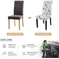 thumbnail image 4 of Dining Room Chair Covers Set of 6, Stretch Printed Kitchen Chair Slipcovers Removable Washable Parsons Chair Covers Protector for Dining Room, Hotel, Ceremony (Flower Pattern3), 4 of 6