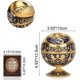 thumbnail image 3 of Cenicero a prueba de viento con tapa Cenicero de cigarrillos portátil de metal para exteriores en interiores Patrón estampado a mano Fumar Regalo elegante para hombres y mujeres (azul marino, 3 of 5