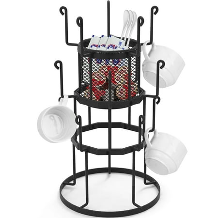 

Auledio 3 Layer Mug Rack Coffee Cup Holders for Counter in Office (Black)