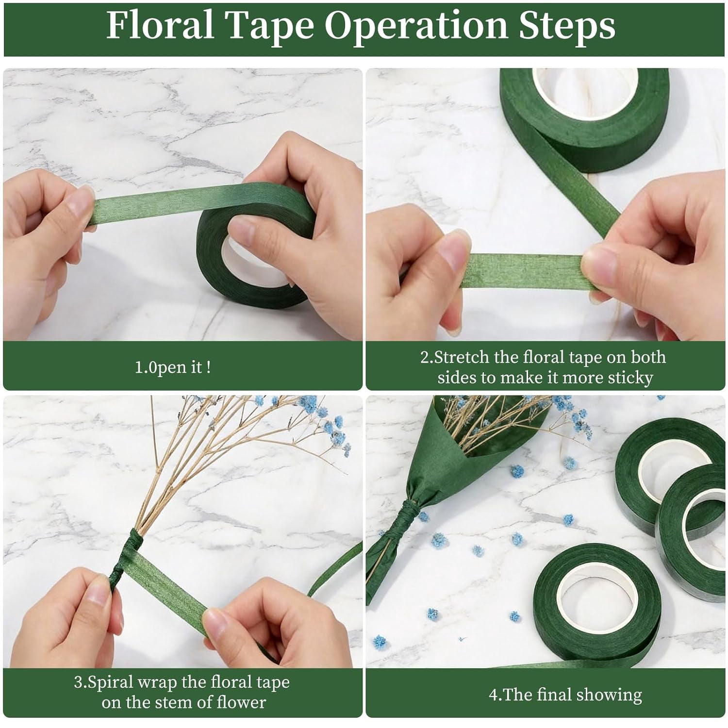 Florist Wire And Florist Tape Arrangement Tools Kit With Wire Cutter, Floral Tape And Floral Wire For Bouquet Stem Wrap Florist, Craft Beading & Wreath Making Supplies
