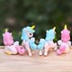 thumbnail image 3 of 4Pcs Unicorn Cartoon Decorative Ornaments Mini Ornaments Landscaping for Decoration, 3 of 4