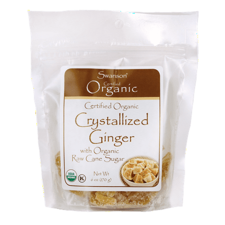 - Swanson Certified Organic Crystallized Ginger 6 oz Pkg