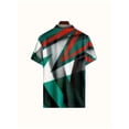 thumbnail image 2 of Men's Polo Shirts 2025 Short Sleeve Casual Polo T Shirt Color Block Slim Fit Golf Shirts Multicolor XXL, 2 of 5