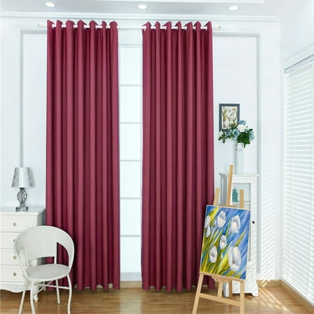 Langria Blackout Curtains Set With 2 Decorative Tie Backs
