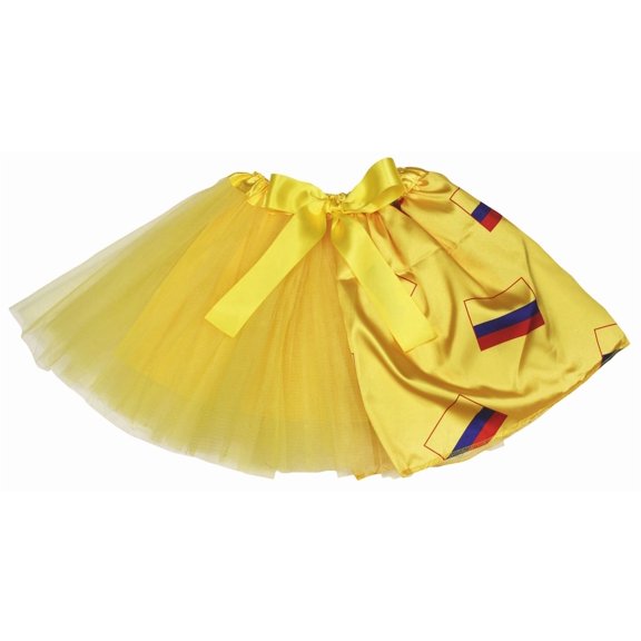 Petitebelle Colombia Theme Girl Tulle Tutu 1-10y (Yellow/Flag, 5-10 Years)