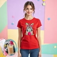 thumbnail image 3 of Playera de Mujer con Conejita Chic – Estampado Divertido y Colorido Color Rojo Talla Grande Marca Emil SaEs, 3 of 4