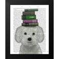 thumbnail image 2 of Fab Funky 20x24 Black Modern Framed Museum Art Print Titled - Bichon Frise and Books, 2 of 5