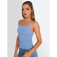 thumbnail image 4 of Womens Adjustable Camisole Sleeveless Square Neck Spaghetti Strap Tank Tops Basic Shirt S, 4 of 8