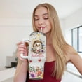 thumbnail image 5 of Hedgehog Travel Cup for Hedgehog Lover,40 oz Personalized Hedgehog Vacuum Insulated Tumbler with Custom Name, 5 of 6