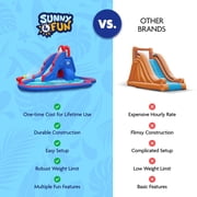 Sunny & Fun Fun Inflatable Kiddie Water Slide with Pool for Backyard