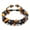 Brown, variant on 2pcs Triple Protection Bracelet for Women and Men - Bring Prosperity, Good Luck - with 8mm Crystal Beads of Hematite, Black Obsidian, Tiger Eye - Stone Bracelets
