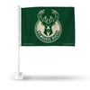 Rico Industries Milwaukee Basketball Double Sided Car Flag- Strong Pole that Hooks Onto Car/Truck/Automobile