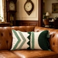 thumbnail image 4 of Boho Lumbar Throw Pillow Covers 12x20 Inch, Bohemian Tufted Decorative Pillow Covers with Tassels for Couch Sofa Bedroom Living Room 1 Pack, Green, 4 of 7