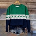 thumbnail image 4 of St. Patrick's Day Sweatshirts for Women Long Sleeve Crewneck Irish Sweatshirts Irish Clover Shirts for Women Green Shirts for Women Irish Gift Casual Loose Long Sleeve Fit Tops(Navy,S), 4 of 6