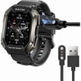 thumbnail image 1 of ccwmincc Compatible with AMAZTIM C20 Smartwatch Charger, Magnetic USB Charging Cable Replacement Charger Compatible for Kospet Tank M1 Pro/Tank T1 Pro/C20 Watch/C16 Watch/PYRODUM GT600 (Black), 1 of 1