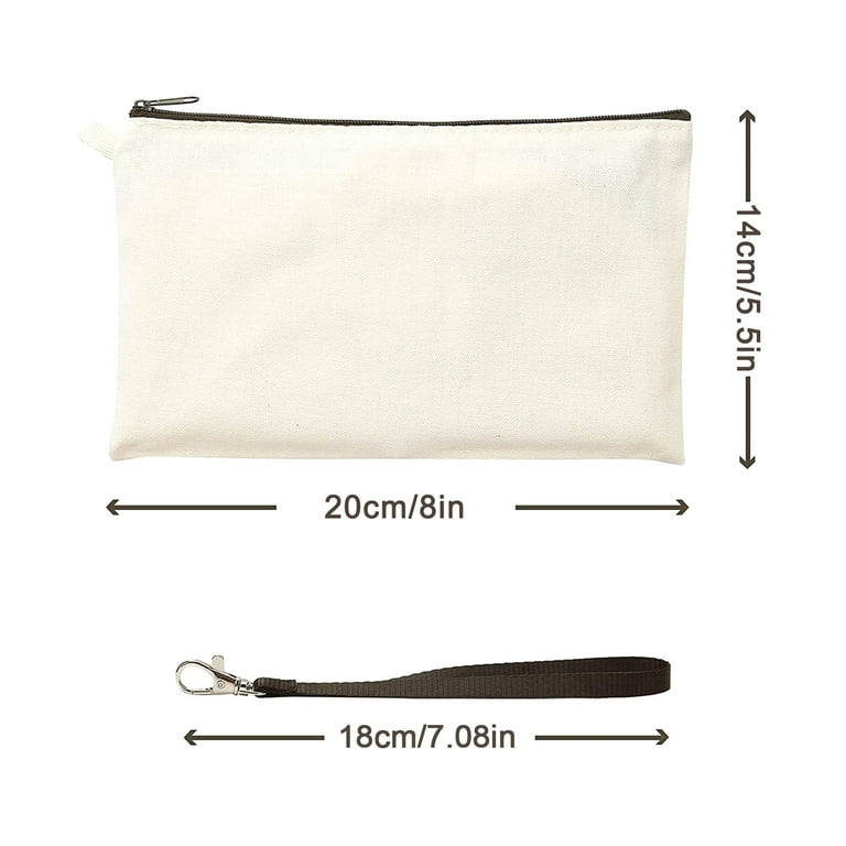 BYDOT 10Pcs Sublimation Blank Bag with Zipper Lanyard Heat