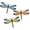 Blue Orange Green, variant on Metal Dragonfly Outdoor Wall Decor,Patio Fenxce Wall Art,Hanging Decorations for Living Room,Bedroom,3 Pack