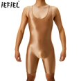 thumbnail image 2 of Lencería para hombre, camisetas de lucha brillantes al óleo, leotardo, Boxer, mono inferior, mono de una pieza, peleles, traje de baño deportivo atlético, 2 of 5