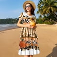 thumbnail image 4 of Balery I Love Fall Most Of All Vestidos sueltos de manga corta para mujer, vestidos de verano 2025, vestidos casuales de corte A con vuelo., 4 of 6
