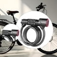 thumbnail image 1 of Candado de bicicleta con combinación de cable y teclado ligero de 120 cm, candado de cable sin llave de 5 dígitos para esquí al aire libre, 1 of 7