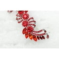 thumbnail image 5 of Faship Red Floral Crystal Hair Barrette Clip, 5 of 5