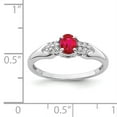 thumbnail image 2 of 925 Sterling Silver Rhodium-plated Ruby and White Sapphire Ring Size 8, 2 of 5