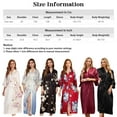 thumbnail image 3 of AMITOFO Women's Long Silk Kimono Robe Floral Satin Bathrobe, Red, One Size, 3 of 9