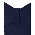 thumbnail image 3 of Mycoco Women's Swim Top Padded Ruffle Hem Shirred Swimwear Tankini Swimsuit Top, 3 of 5