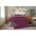 thumbnail image 5 of Bedtreat King Comforter Sets，7-Pieces Reversible Bedding Sets，Bed in a Bag with Comforter， Flat Sheet and Fitted Sheet, Pillowcases & Shams，Burnished Lilac/Amaranth, 5 of 9