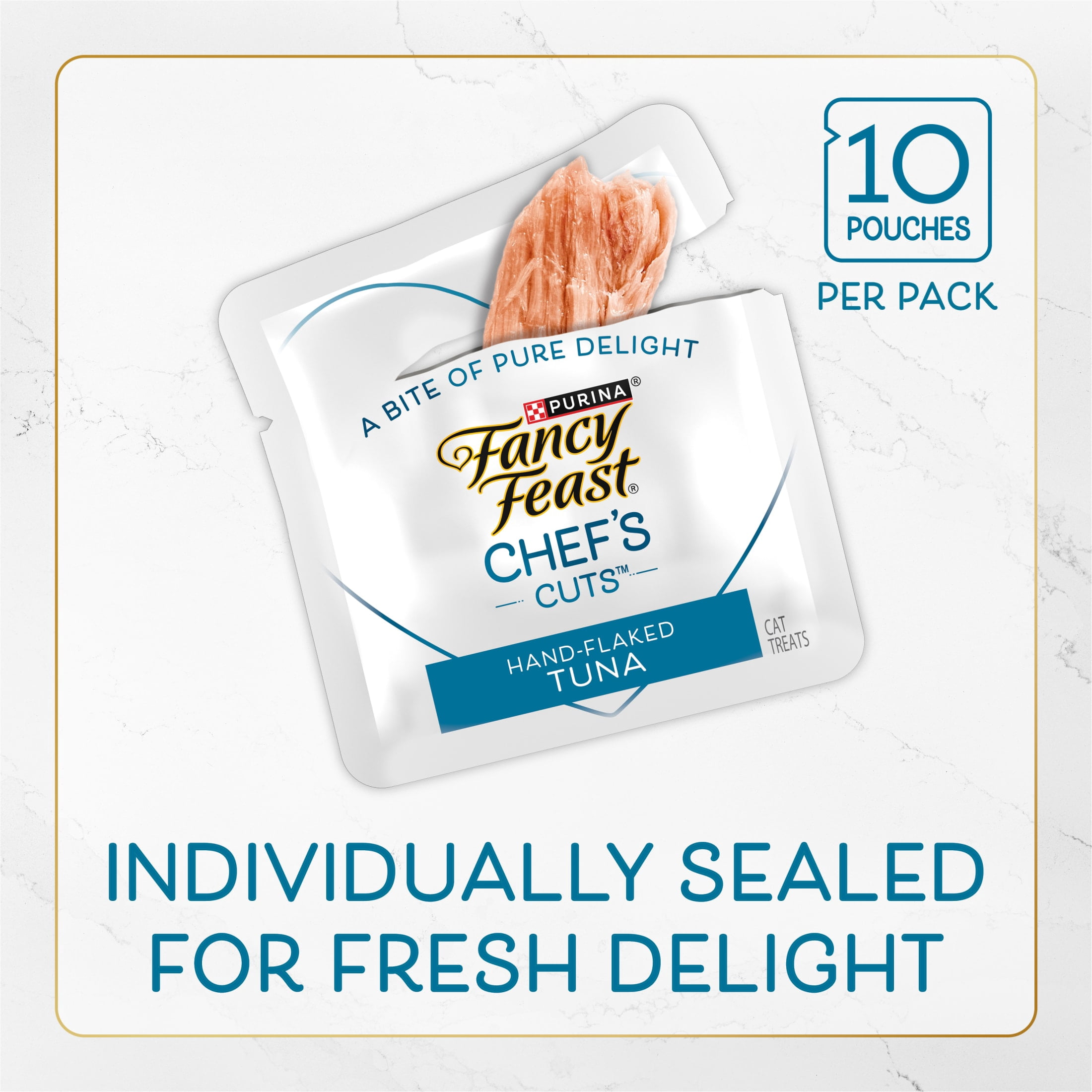 Purina Fancy Feast Chef’s Cuts Real Hand-Flaked Tuna Natural Soft Cat Treats, 1.06 oz.