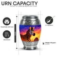 thumbnail image 3 of Yatskia Colorful Zebra Mini Funeral Keepsake Urns for Human Ashes Adult Mother and Father, Large Cremation Burial Urn for Ashes Adult Male, (Monar 10 Inch and 3 Inch), 3 of 8