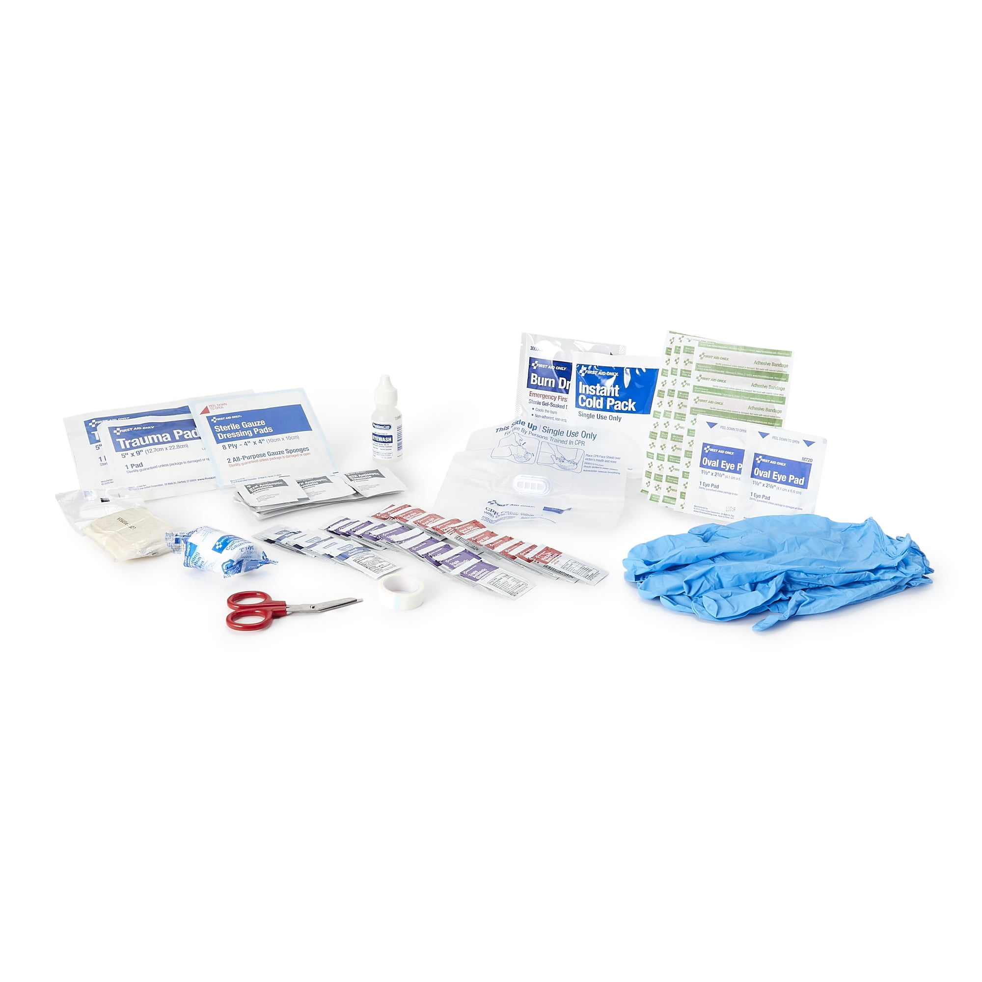 MooreBrand First Aid Kit, 10-Person Emergency Supplies Portable Case, 3 in. x 5 in. x 8 in., 12 Ct