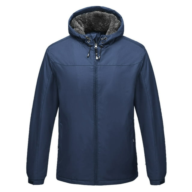 Uuszgmr Veste pour Hommes Veste Extérieure Imperméable Doublée Randonnée Hiver Épaisse Chaude Coupe-Vent