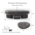 thumbnail image 5 of Kavren Modern Oval Glossy 2-Piece Coffee Table Set, Dark Gray, 5 of 15