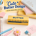 thumbnail image 3 of 2Pcs Butter Eraser Set Clearance, Cute PVC Food Shaped Erasers, Kawaii Desk Accessories for S*chool Supplies Party Favors S*tudents Stationery Gifts, 3 of 6