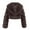 A01_Coffee, variant on Women Fluffy Faux Fur Coat Short Zipper Coats Puffer Jacket Zip Up Winter Warm Fuzzy Teddy Jacket Dressy Causal Long Sleeved Jackets
