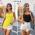 thumbnail image 2 of ORUYROP Débardeurs en Coton avec Bretelles Spaghetti Réglables Couche Cami Col Rond S - 5X, 2 of 7