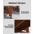 thumbnail image 3 of Raised Garden Bed with Wheels, Wooden Raised Planter Box with Storage Shelf, Legs, Lockable Wheels, for Backyard, Patio, Balcony for Flowers, Veggies, Elevated, 48"×24"×30", 3 of 6