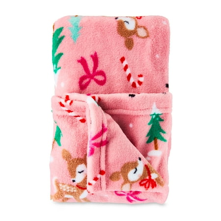 Parent's Choice Sassy Santa Baby Blanket, Pink, 30" x 36"