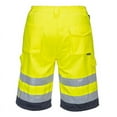 thumbnail image 4 of Portwest E043 Mens High Visability Lightweight Pollycotton Work Shorts Orange/Navy, Small, 4 of 5